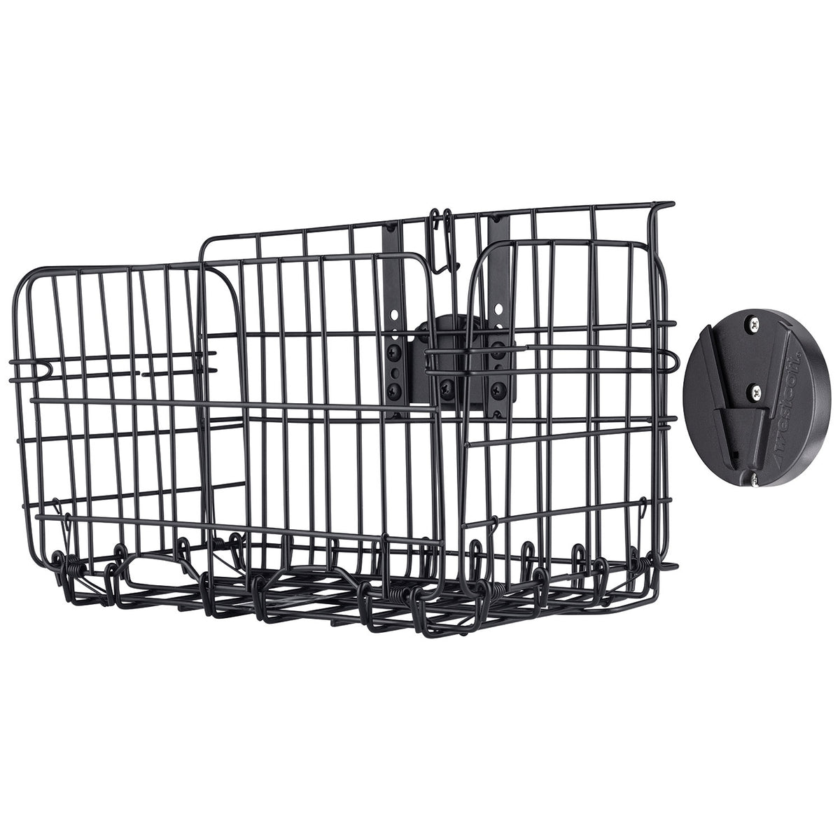 Float Wall Mount Storage Basket Kit showing components