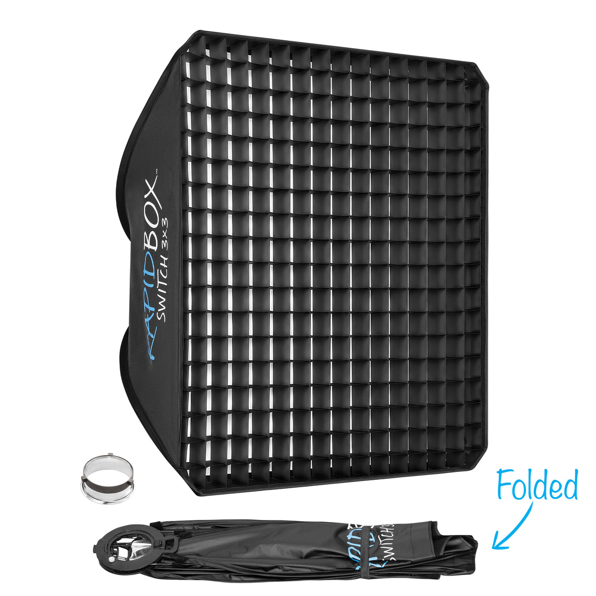 Rapid Box Switch 3x3 Fold-Flat Softbox & Grid