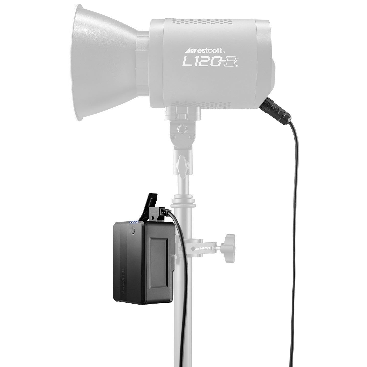 MV95 Mini V-Mount Battery in use