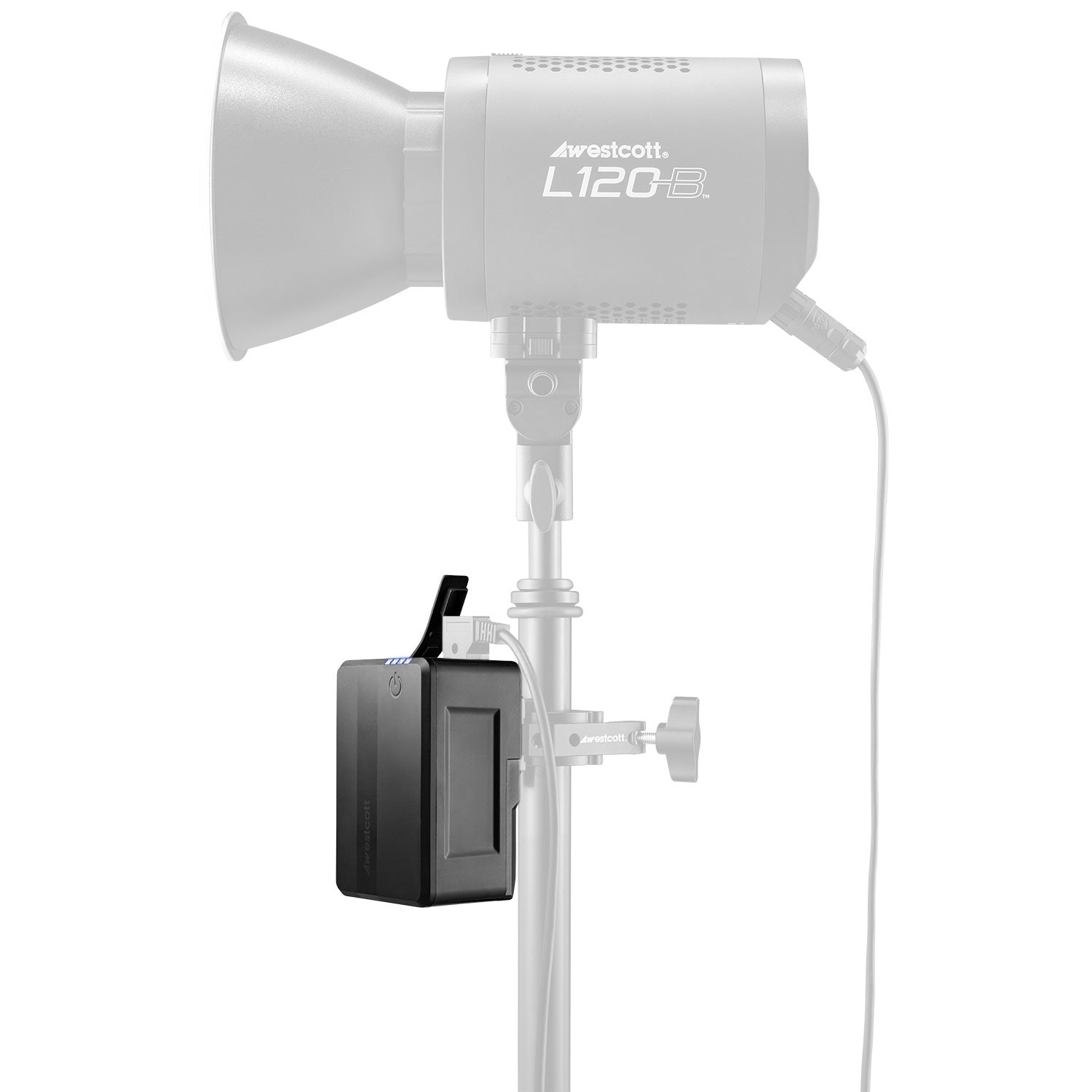 MV95 Mini V-Mount Battery in use
