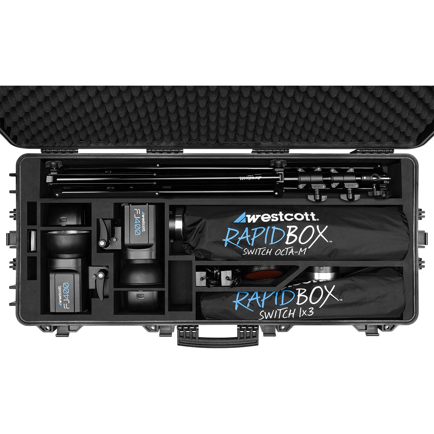4418 Rolling Hard Case for FJ400 II and FJ400 Strobes (44" x 18")