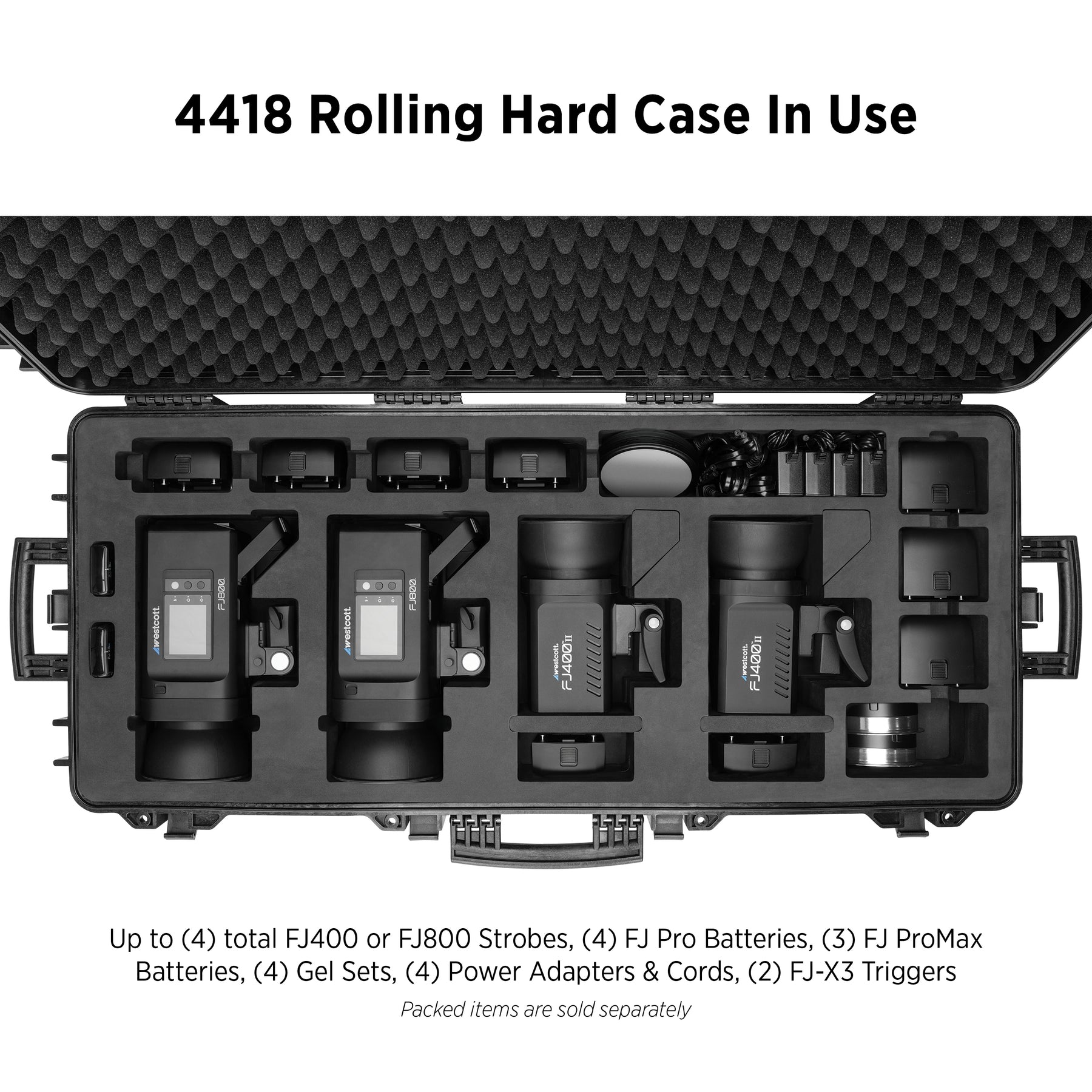 44x18 Rolling Hard Case for FJ400 & FJ800 (4-Strobe)