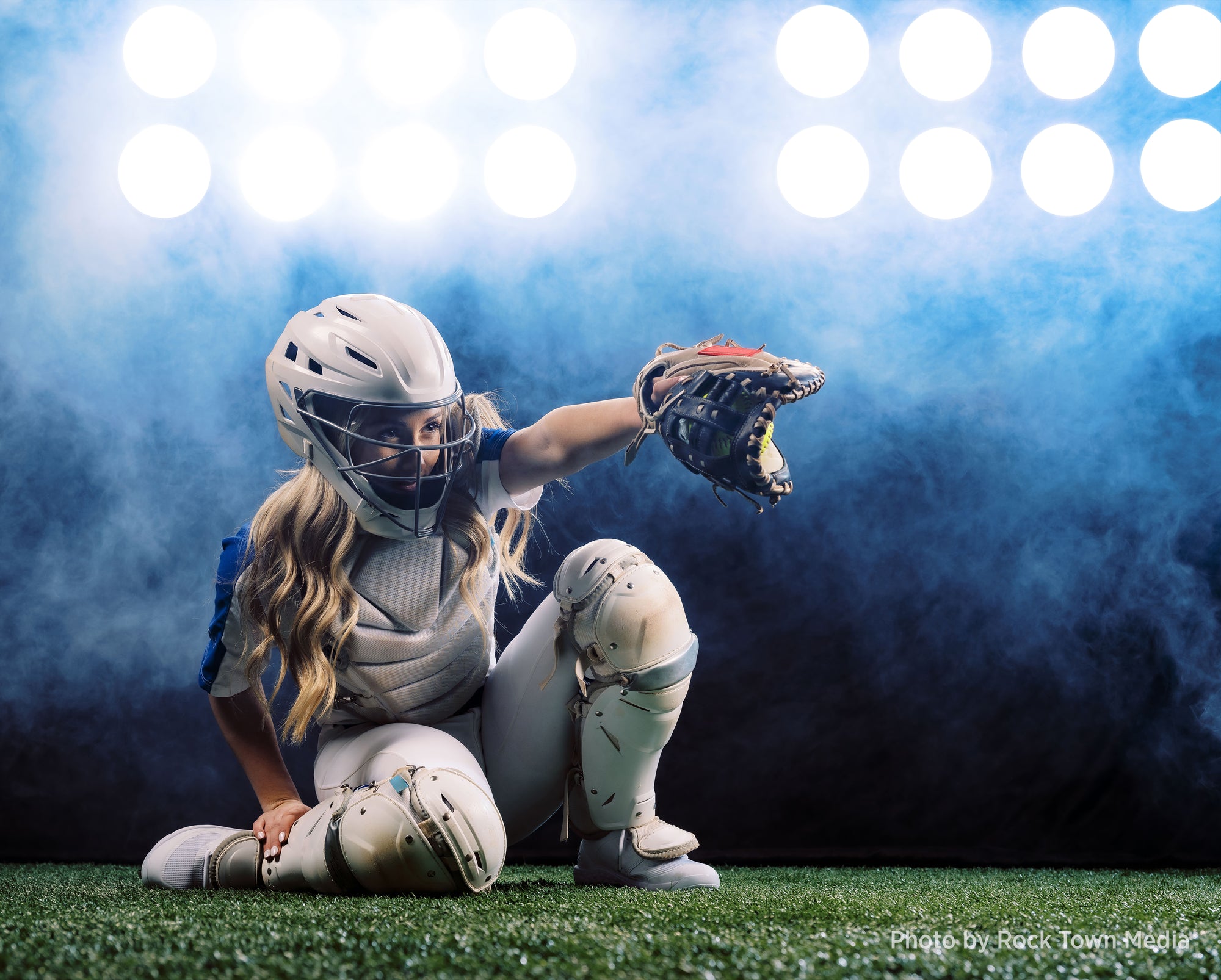 Softball portrait using two Pro Light Mods 3x4 by Rock Town Media