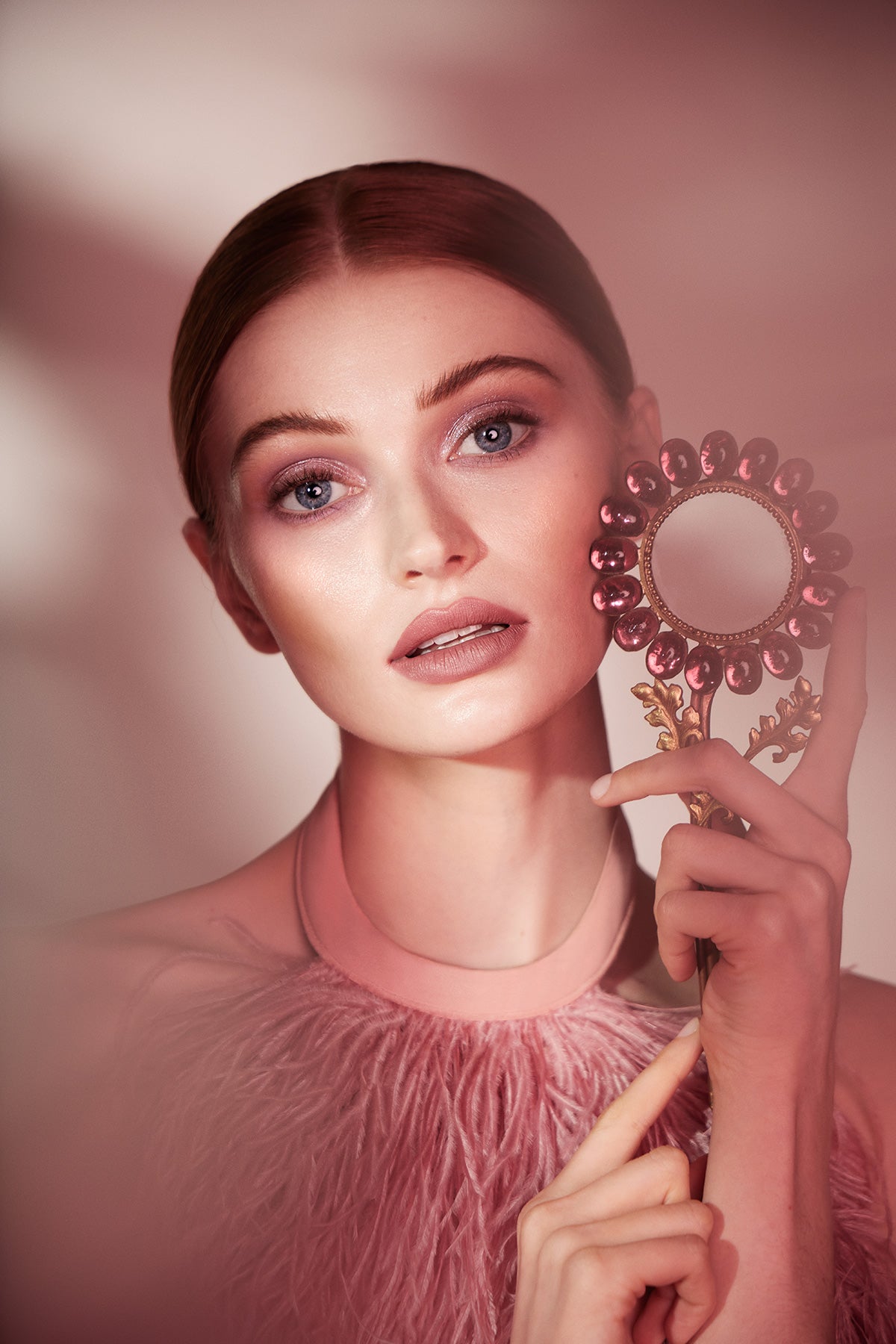 Portrait Using Optical Spot by Lindsay Adler with Gobo on Wall