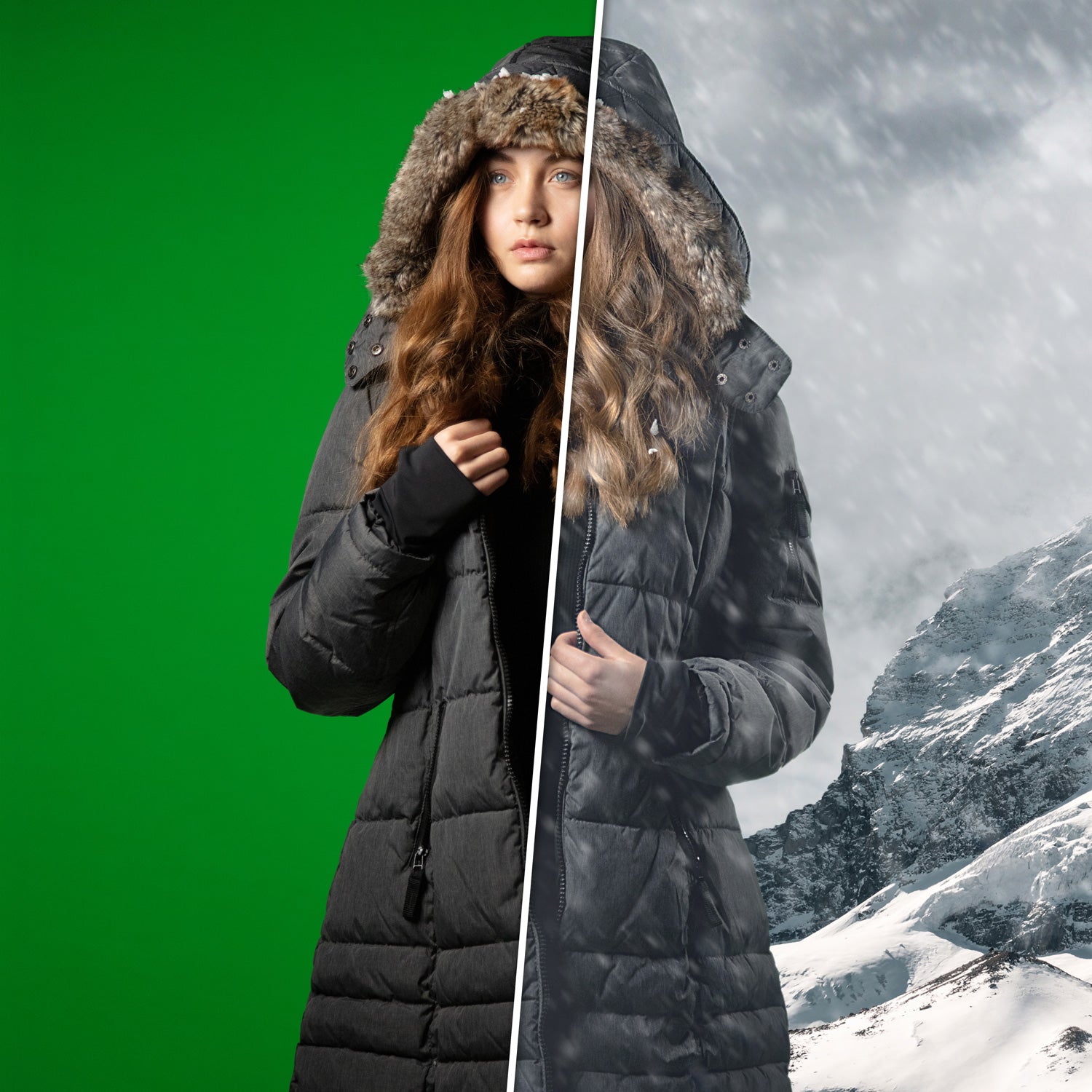 Wrinkle-Resistant Backdrop - Chroma-Key Green Screen (9' x 10')