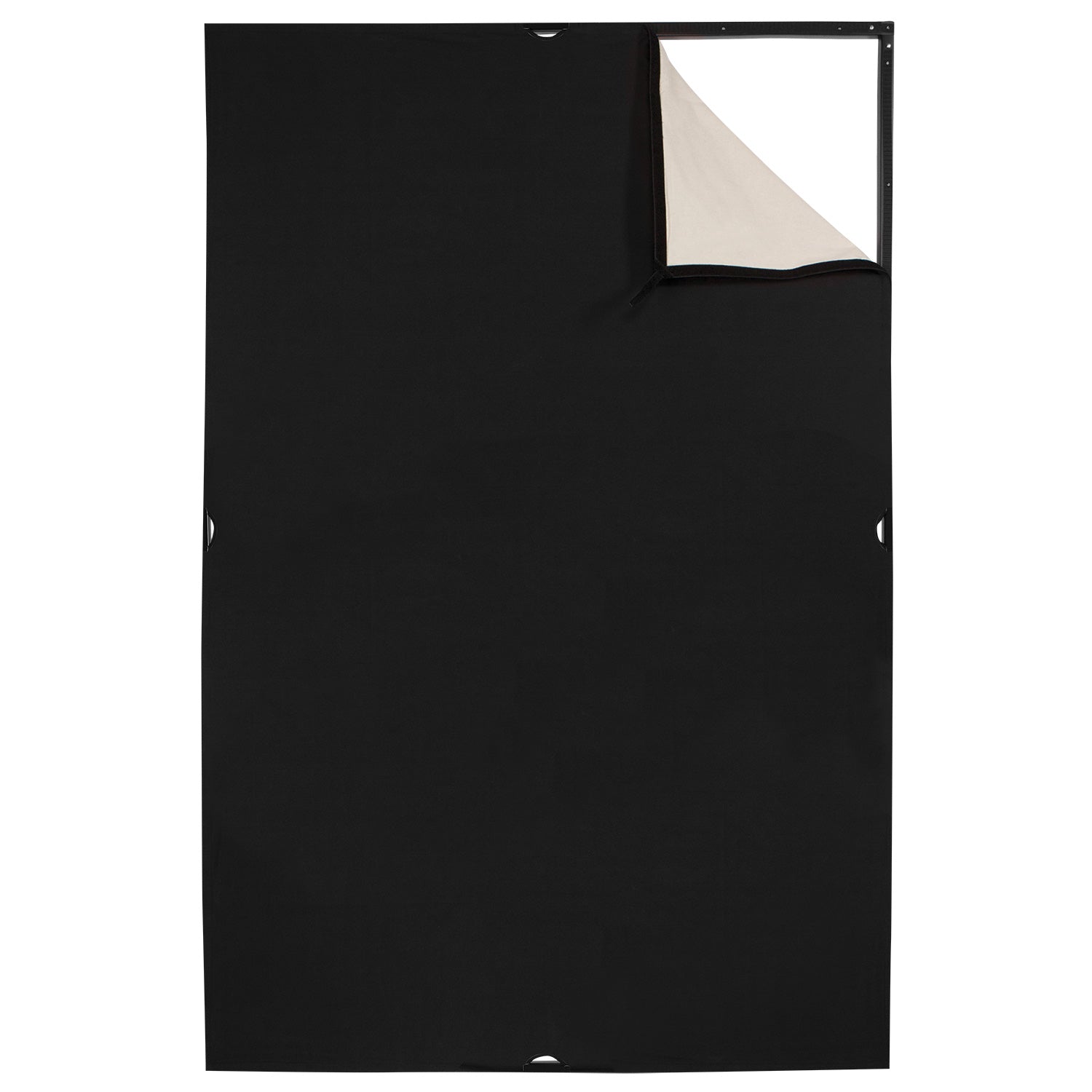 Scrim Jim Cine Unbleached Muslin/Black Fabric (4' x 6')