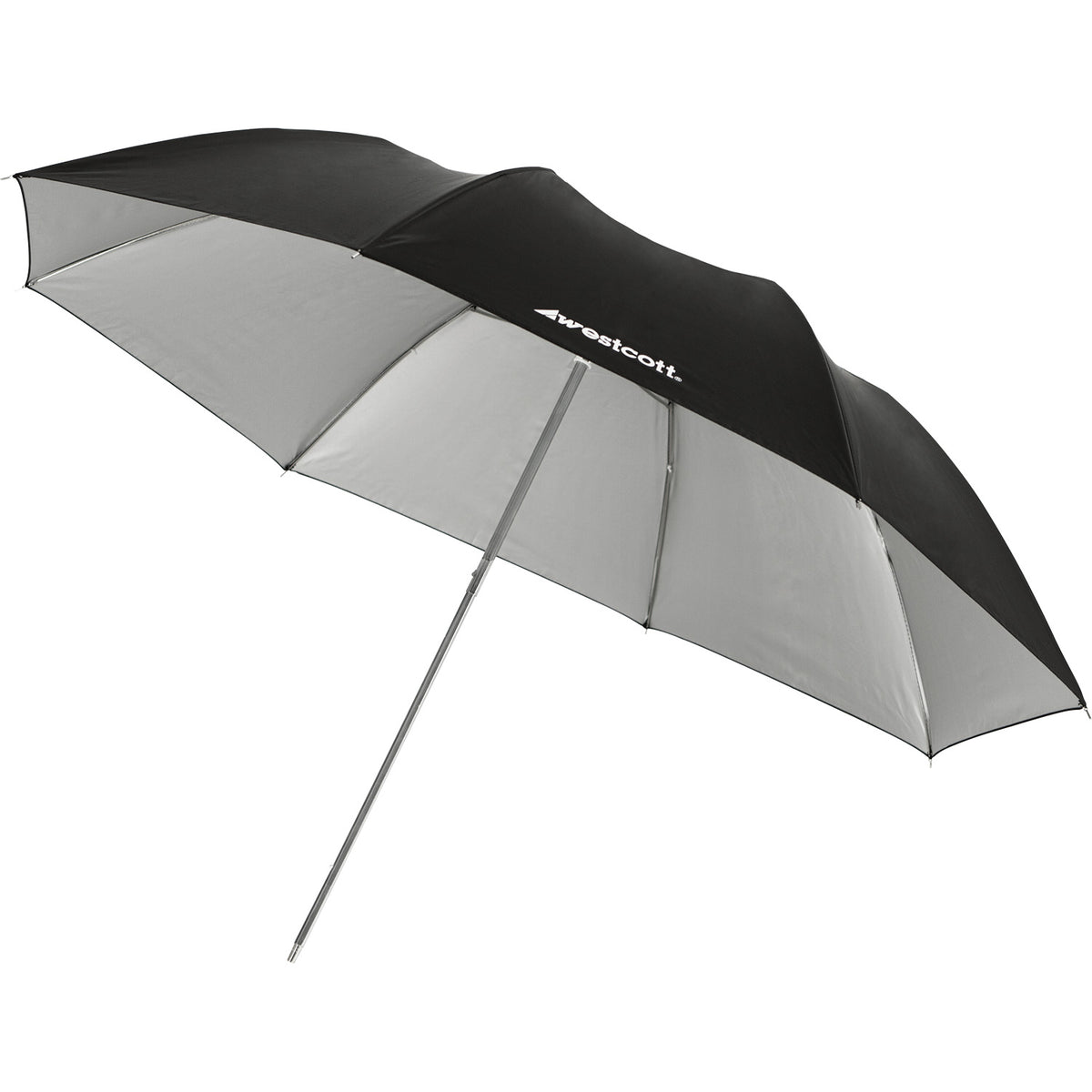 Compact Collapsible Umbrella - Soft Silver Bounce (43")