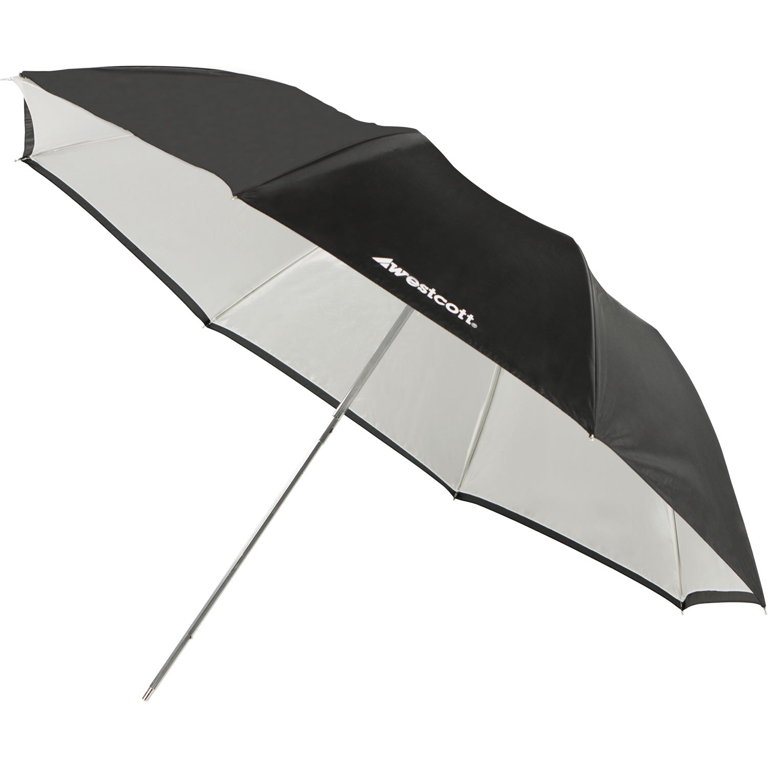 Compact Collapsible Umbrella Flash Kit - Optical White Satin with Removable Black Cover (43")
