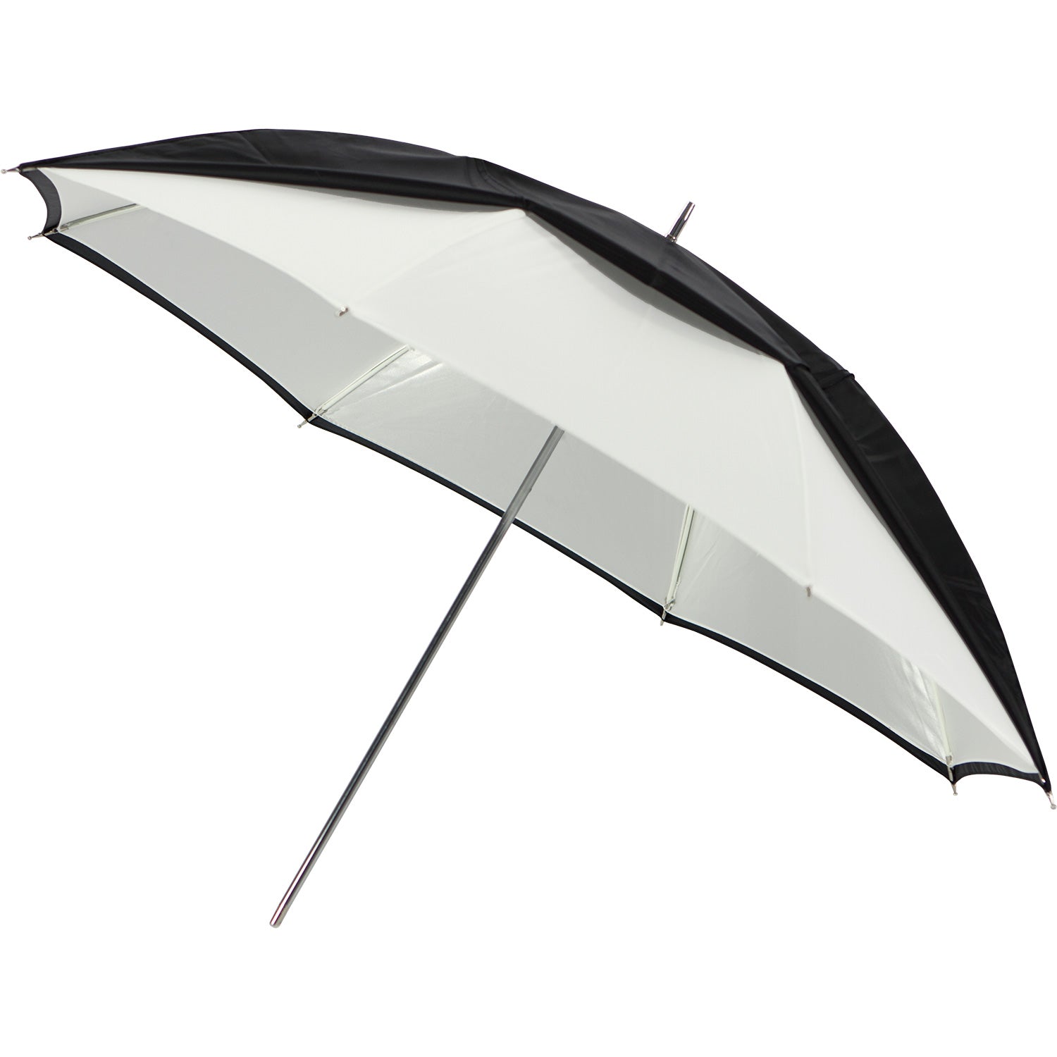 Compact Collapsible Umbrella Flash Kit - Optical White Satin with Removable Black Cover (43")