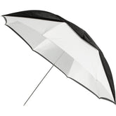 Convertible Umbrella - Optical White Satin with Removable Black Cover (60")