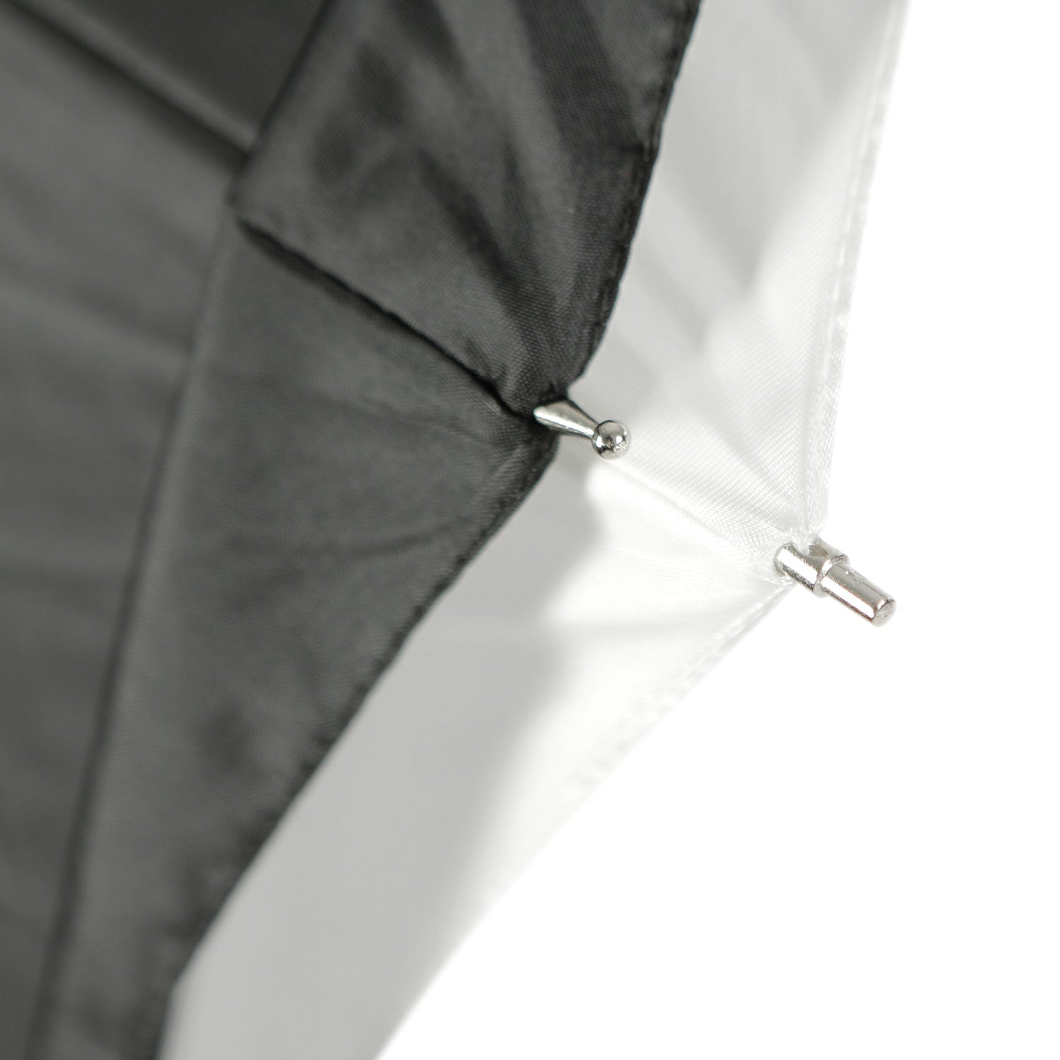 Convertible Umbrella - Optical White Satin with Removable Black Cover (60")