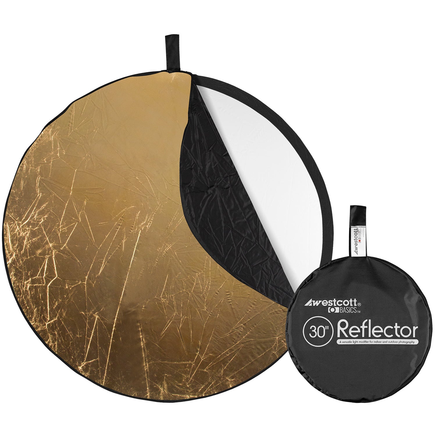 Collapsible 5-in-1 Reflector with Gold Surface (30")