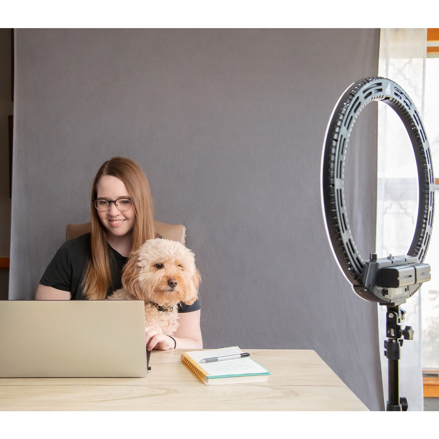 Ring Light Bi-Color LED Kit with Batteries and Stand