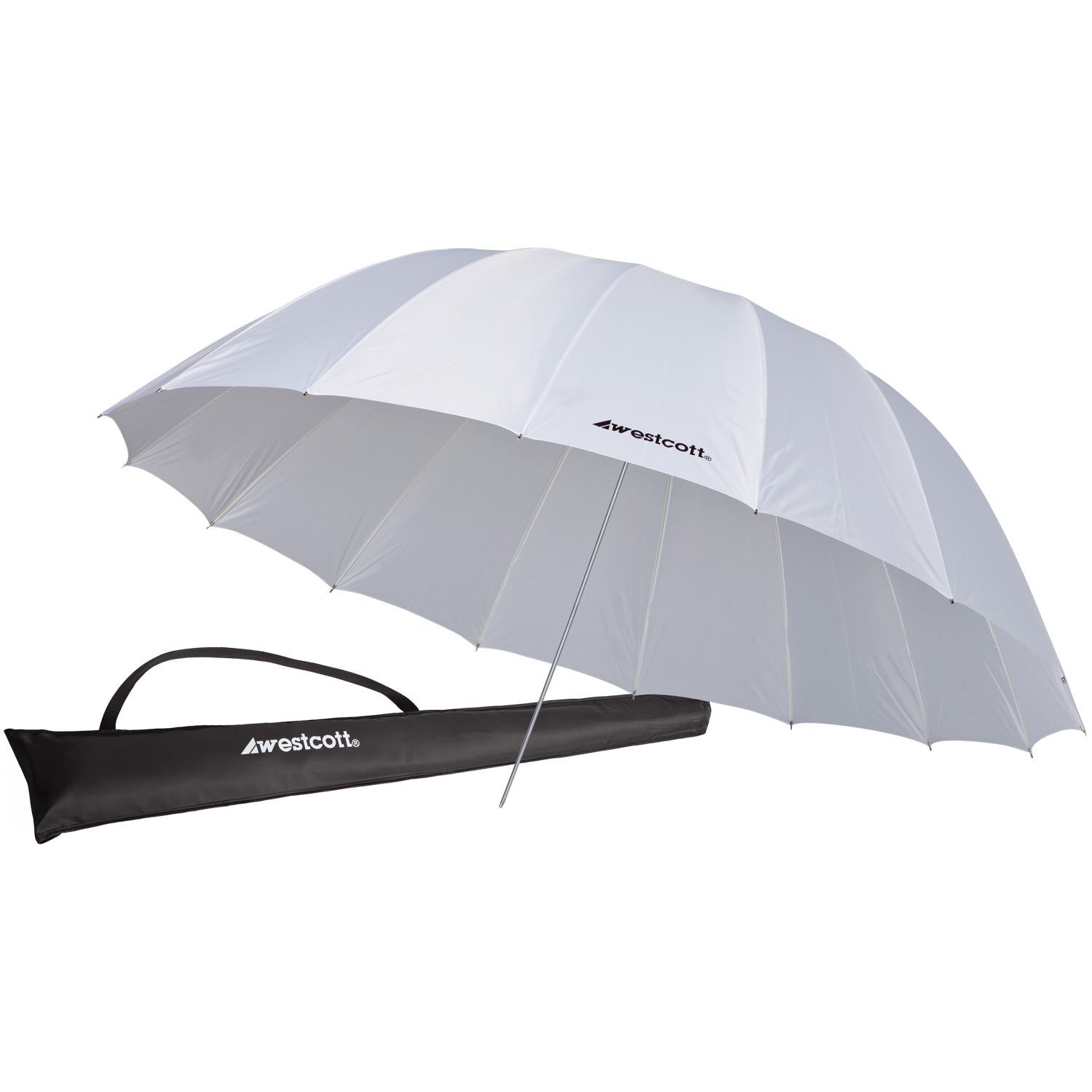 7 ft wall hugger patio umbrella Westcott 7 ft. White Diffusion Parabolic Umbrella