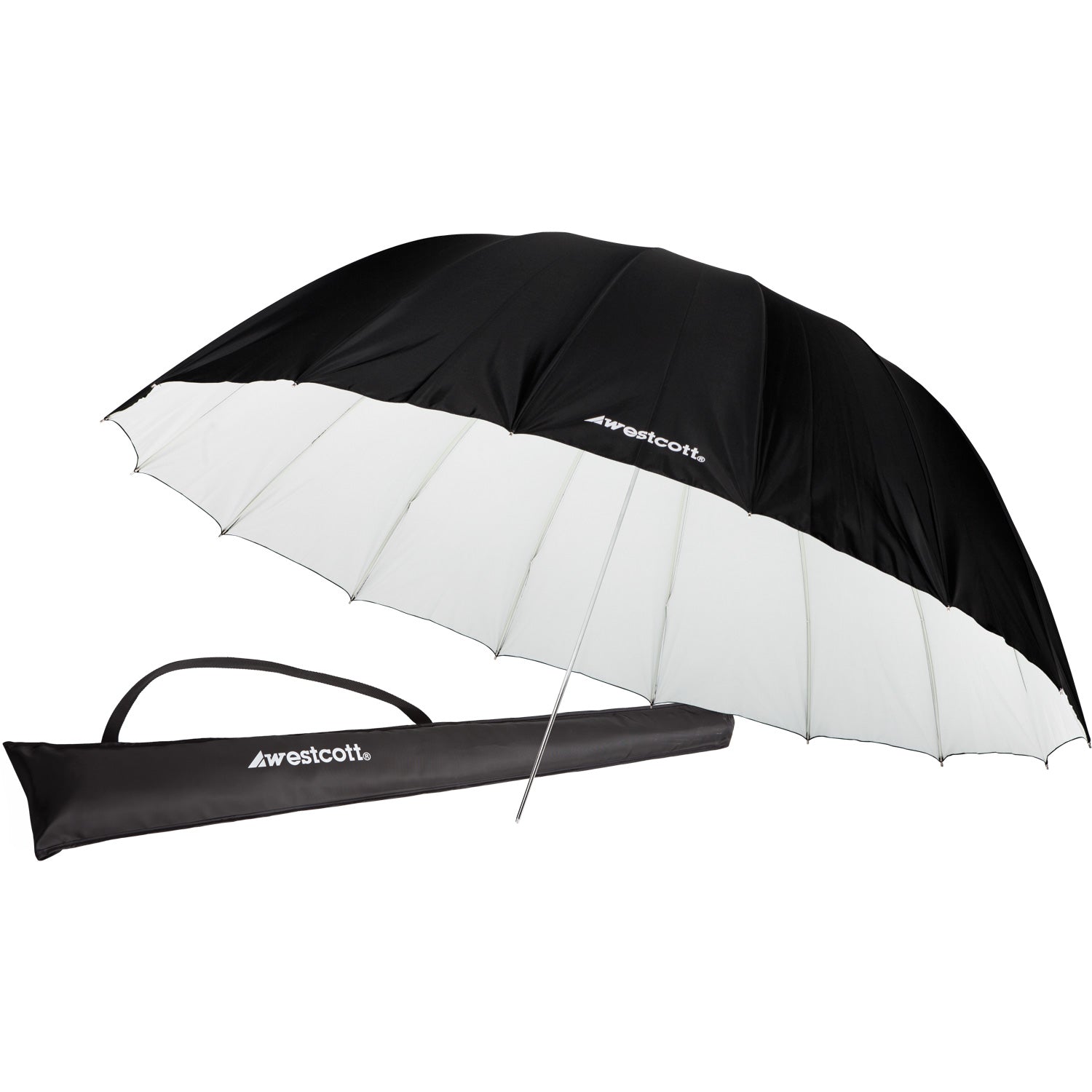 Standard Umbrella - White/Black Bounce (7')