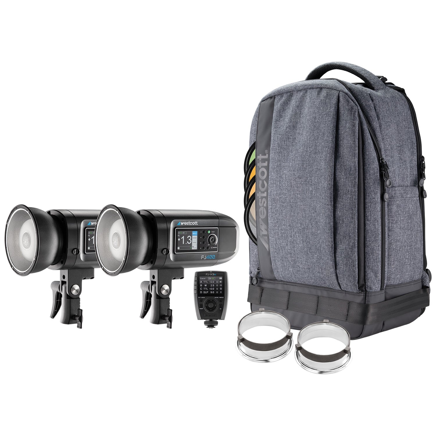 FJ400 Strobe 2-Light Backpack Kit with FJ-X3 M Universal Wireless Trigger