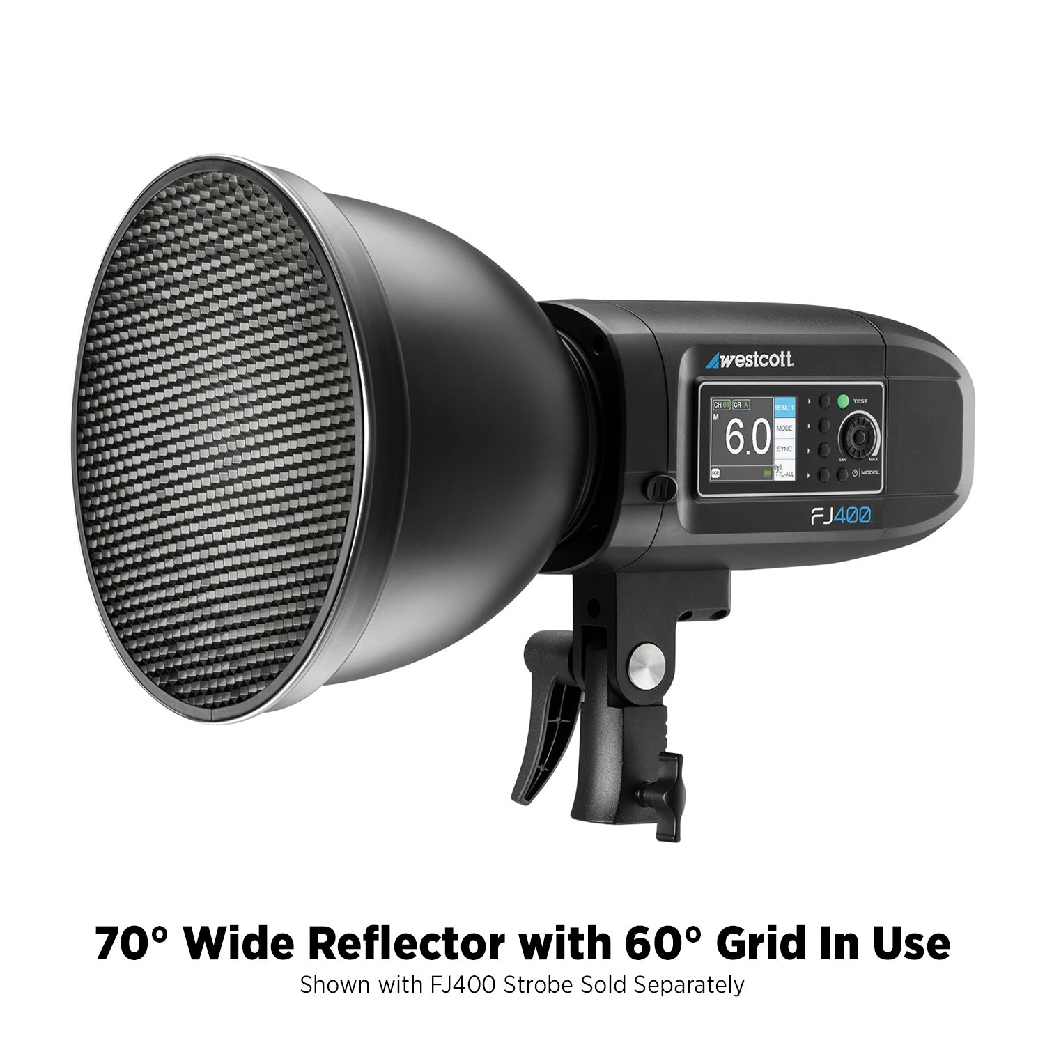 70-Degree Wide Reflector with Honeycomb Grids (FJ800, FJ400 II, FJ400, Bowens)