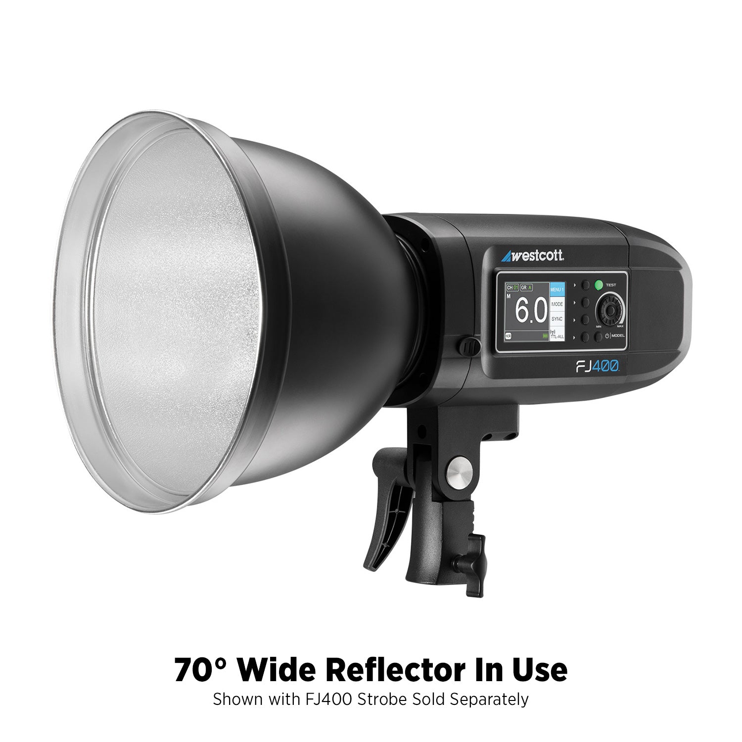 70-Degree Wide Reflector with Honeycomb Grids (FJ400, Bowens, Godox Mounts)