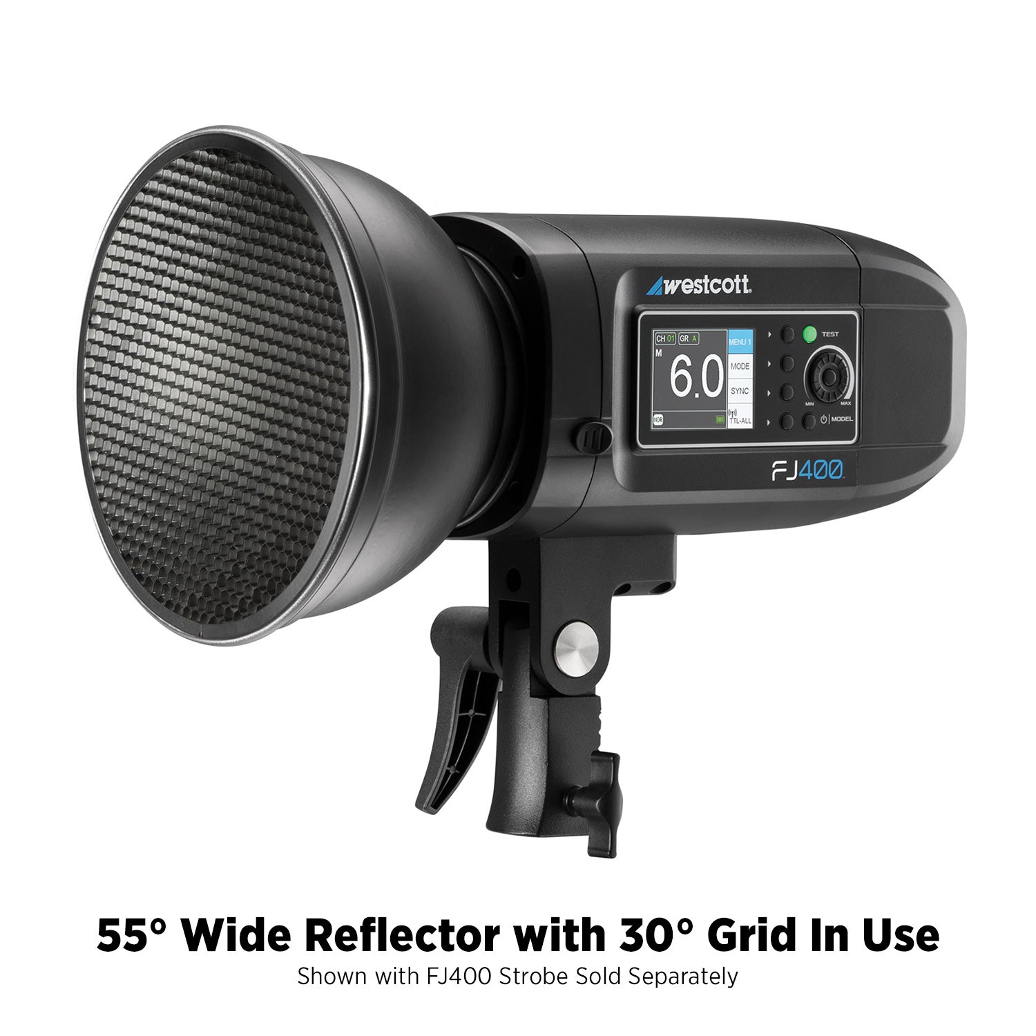 55-Degree Wide Umbrella Reflector with Honeycomb Grids (FJ800, FJ400 II, FJ400, Bowens)