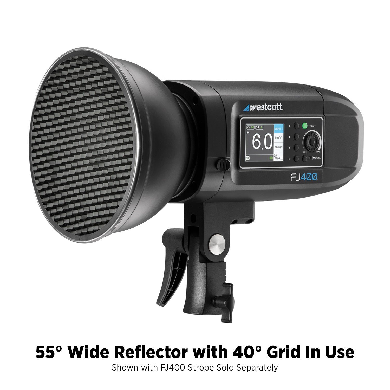 55-Degree Wide Umbrella Reflector with Honeycomb Grids (FJ800, FJ400 II, FJ400, Bowens)