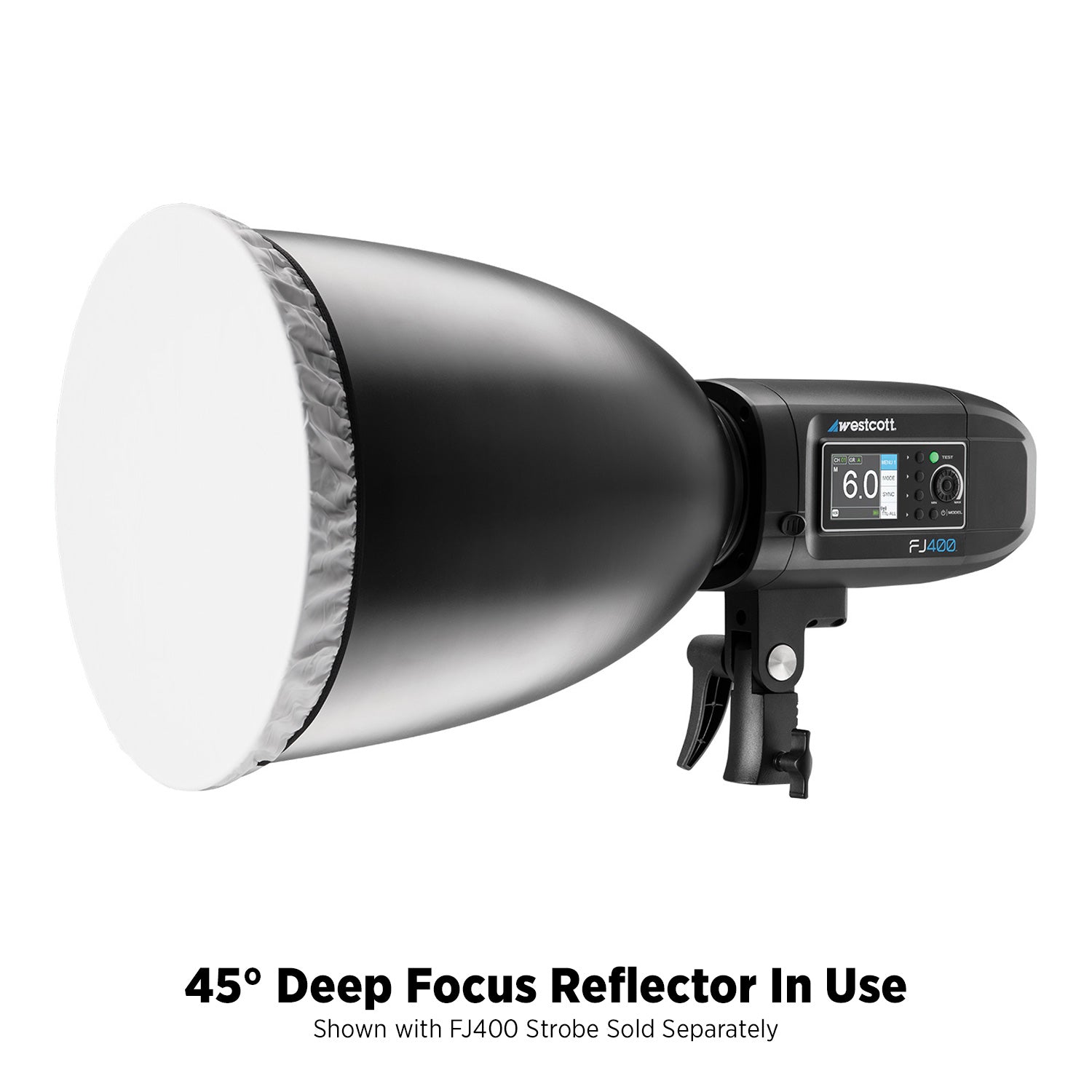 45-Degree Deep Focus Reflector with Honeycomb Grids & Diffusion (FJ800, FJ400 II, FJ400, Bowens)