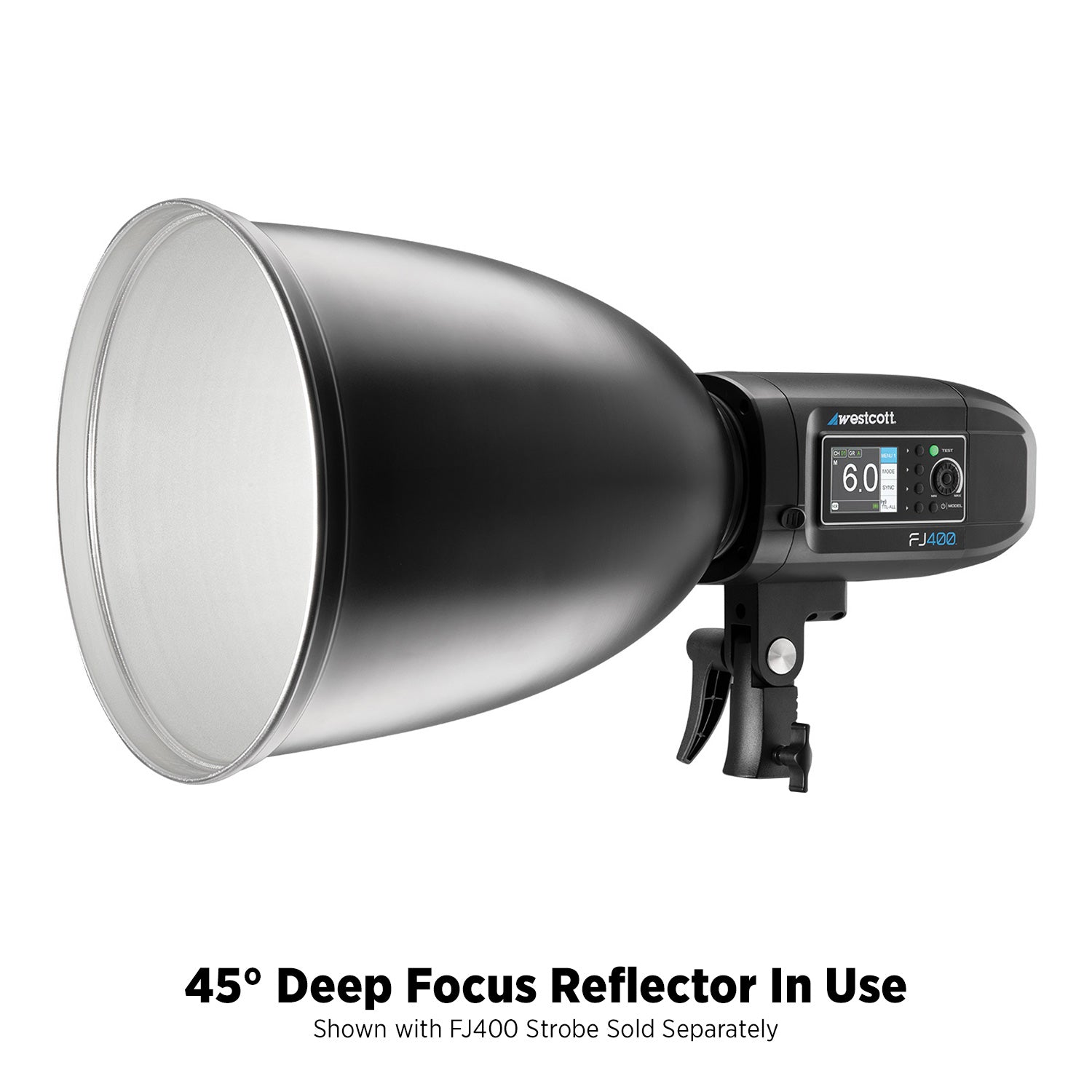 45-Degree Deep Focus Reflector with Honeycomb Grids & Diffusion (FJ800, FJ400 II, FJ400, Bowens)