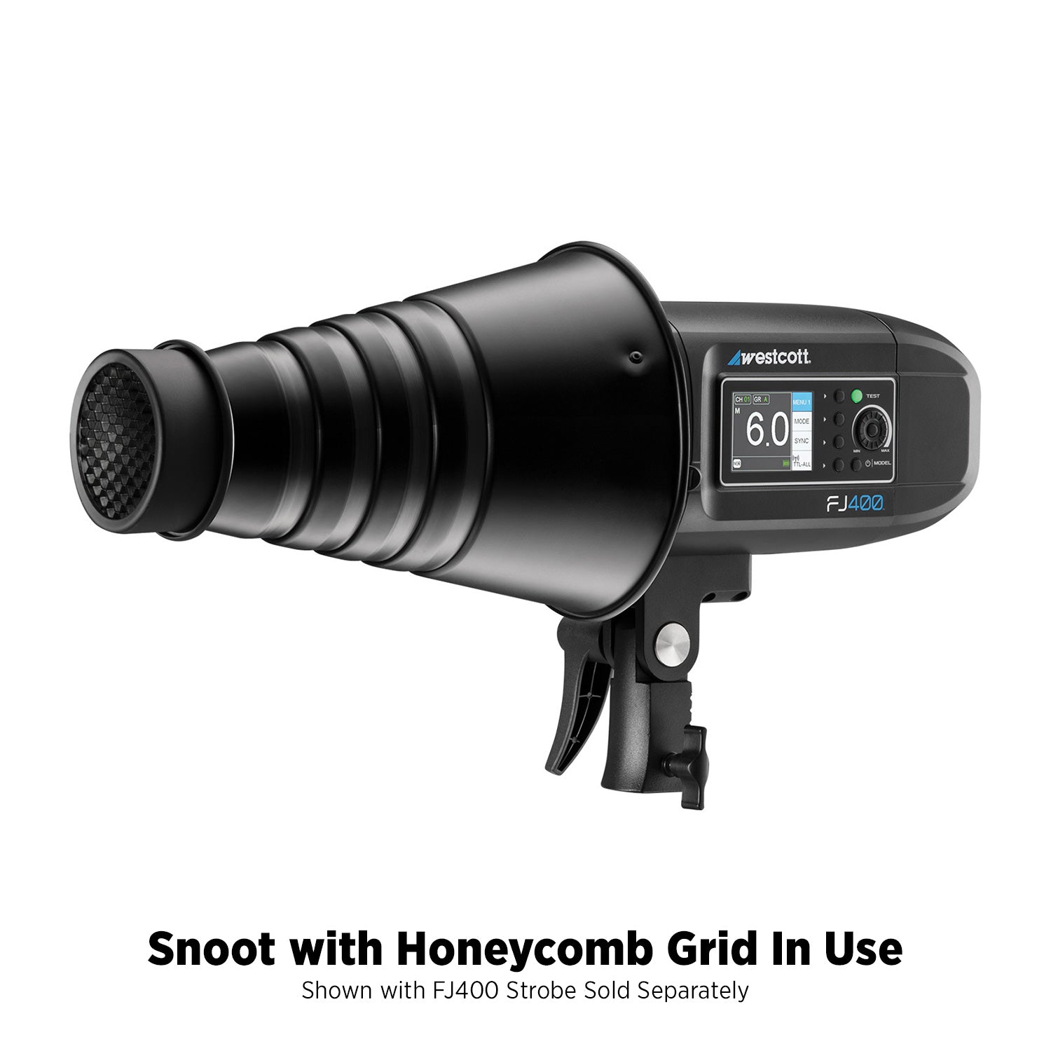 Snoot with Honeycomb Grid (FJ400, Bowens, Godox Mounts)