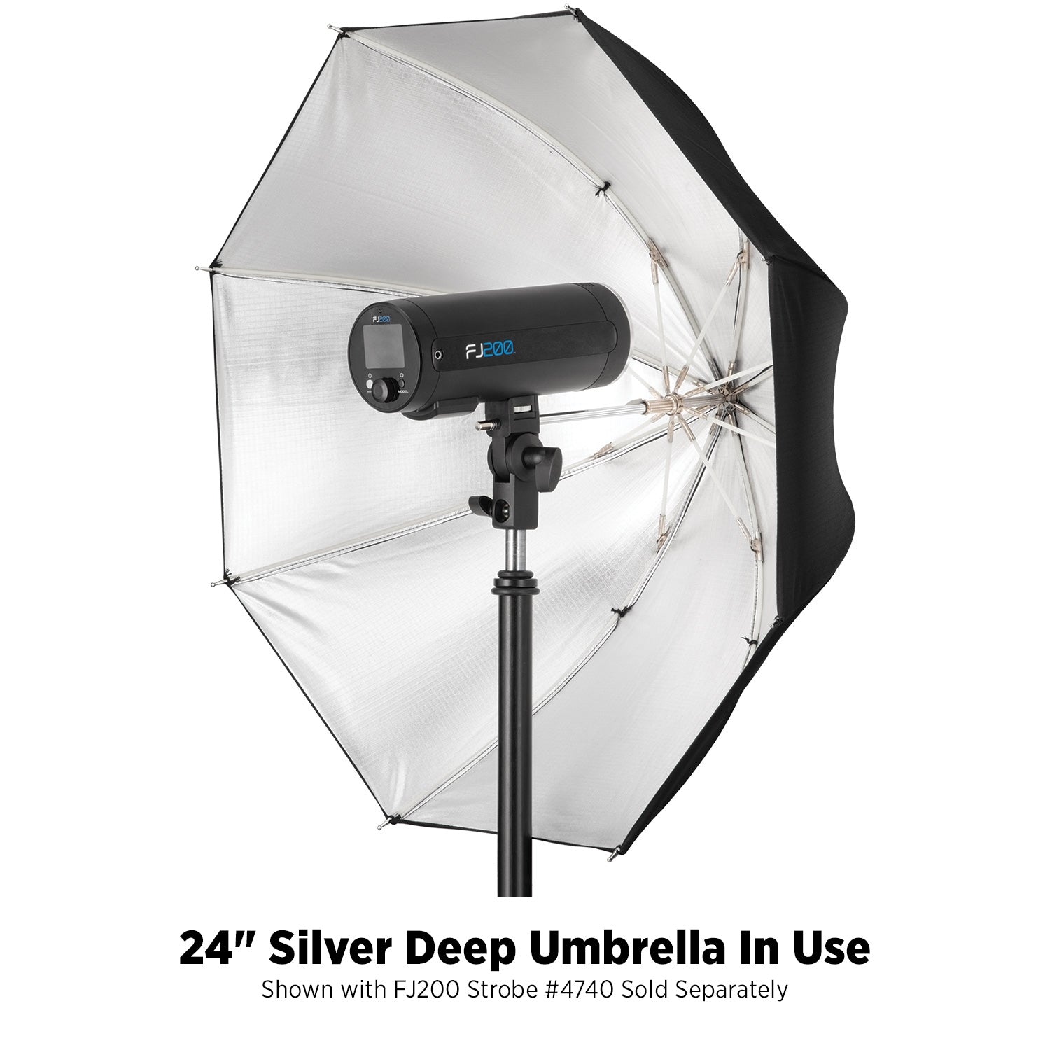 Deep Umbrella - Silver Bounce (24")