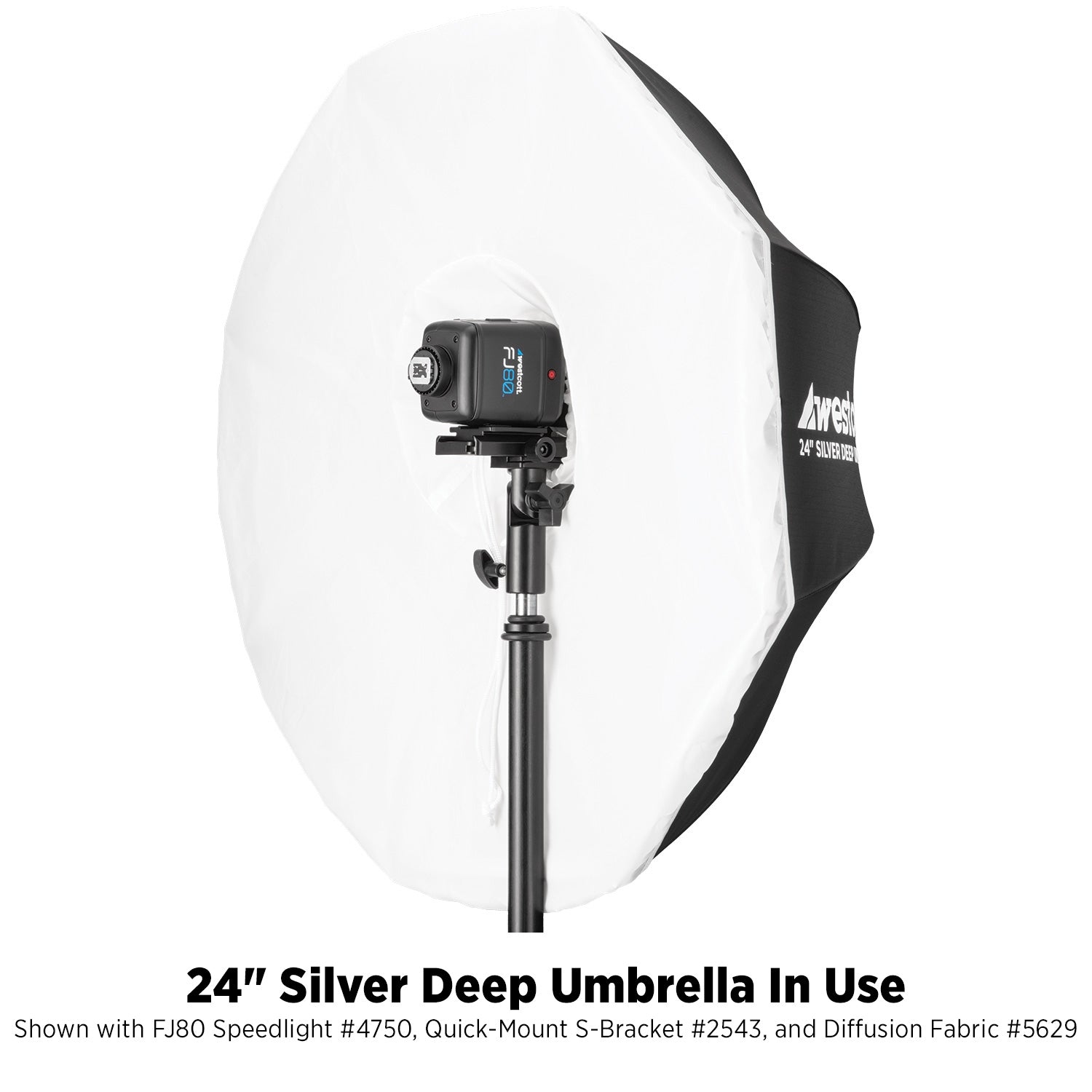 Deep Umbrella - Silver Bounce (24")