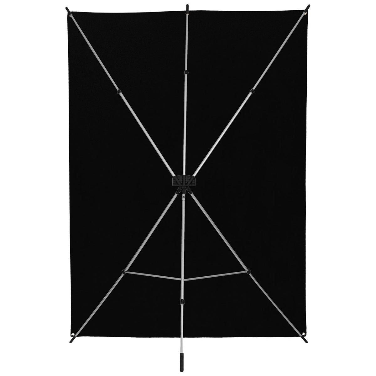 X-Drop Wrinkle-Resistant Sweep Backdrop Kit - Rich Black (5' x 12')