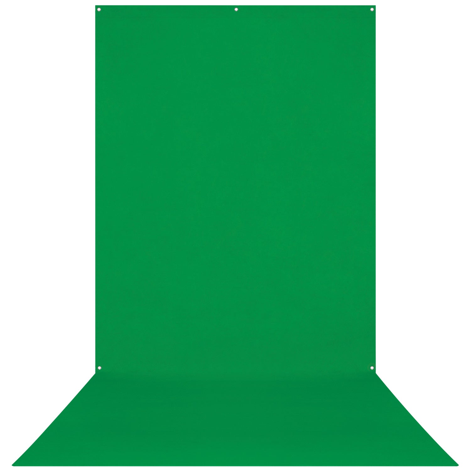 X-Drop Wrinkle-Resistant Sweep Backdrop - Chroma-Key Green Screen (5' x 12')
