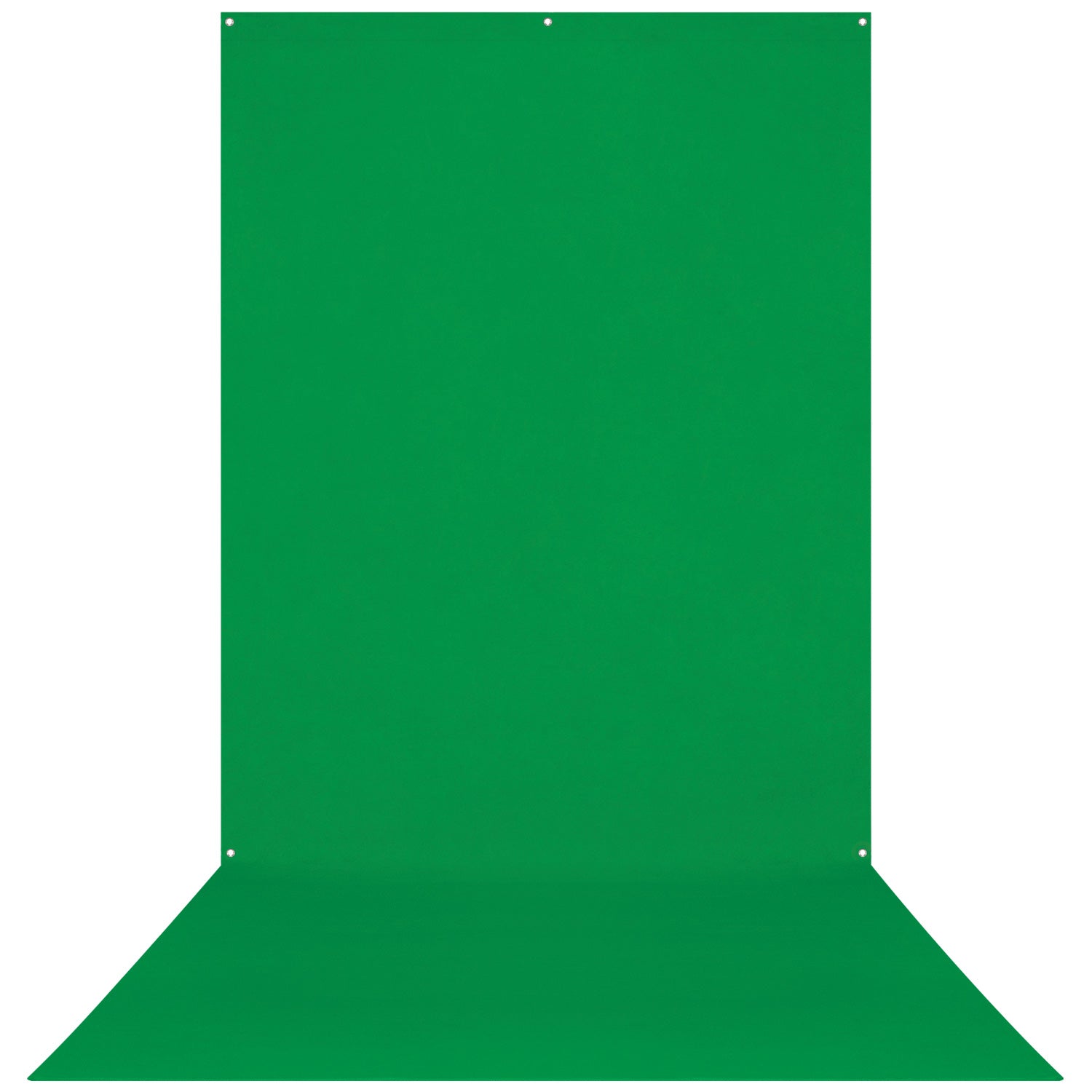 X-Drop Wrinkle-Resistant Sweep Backdrop - Chroma-Key Green Screen (5' x 12')