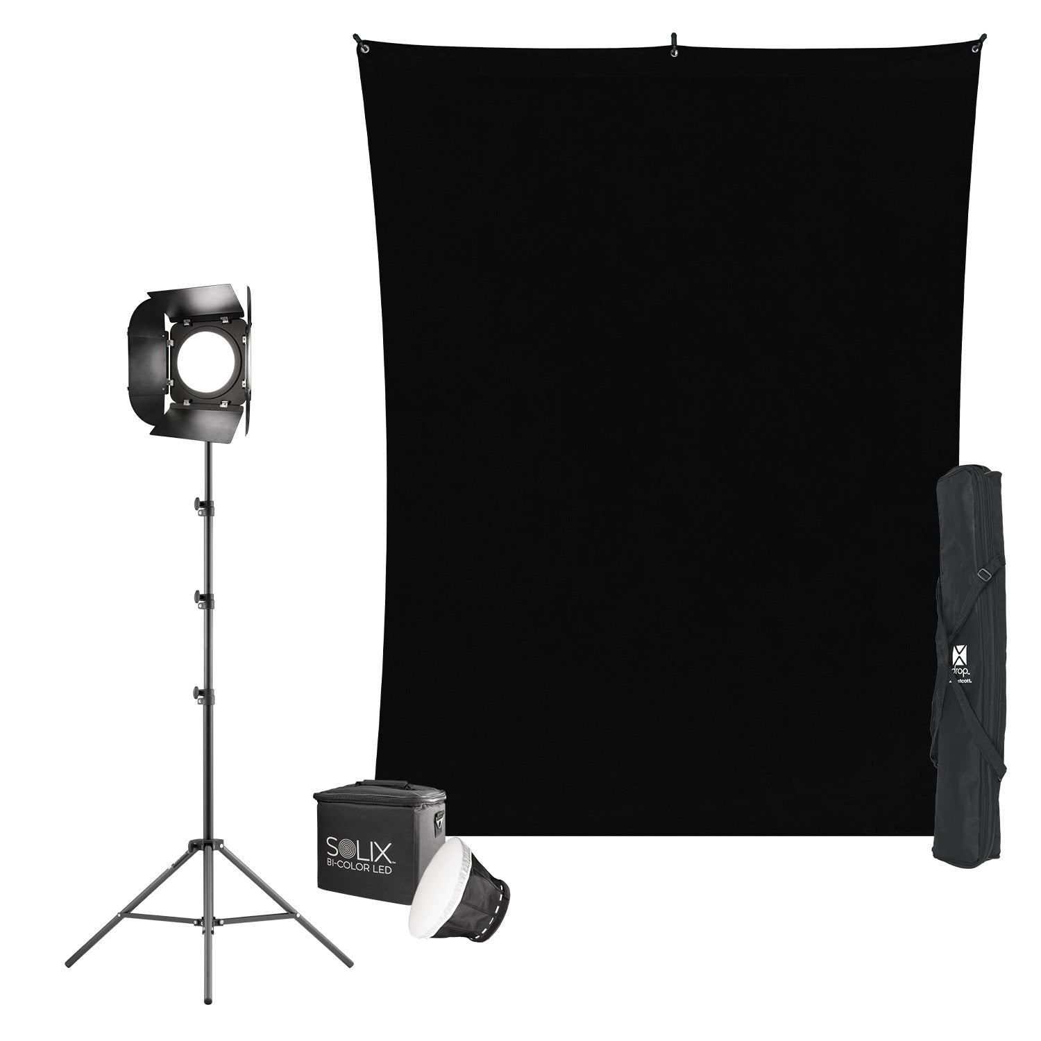Solix Bi-Color Kit with X-Drop Backdrop & Stands