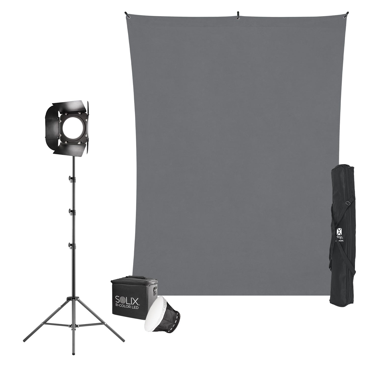 Solix Bi-Color Kit with X-Drop Backdrop & Stands