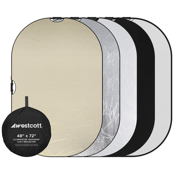 Disque Réflecteur Pliable Westcott 5-en-1 – 40,5 Pouces (1 M) – Pour Studio Photo Ou éclairage Extérieur – Neuf