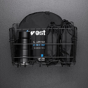 Float Wall Mount Storage Basket with equipment in storage