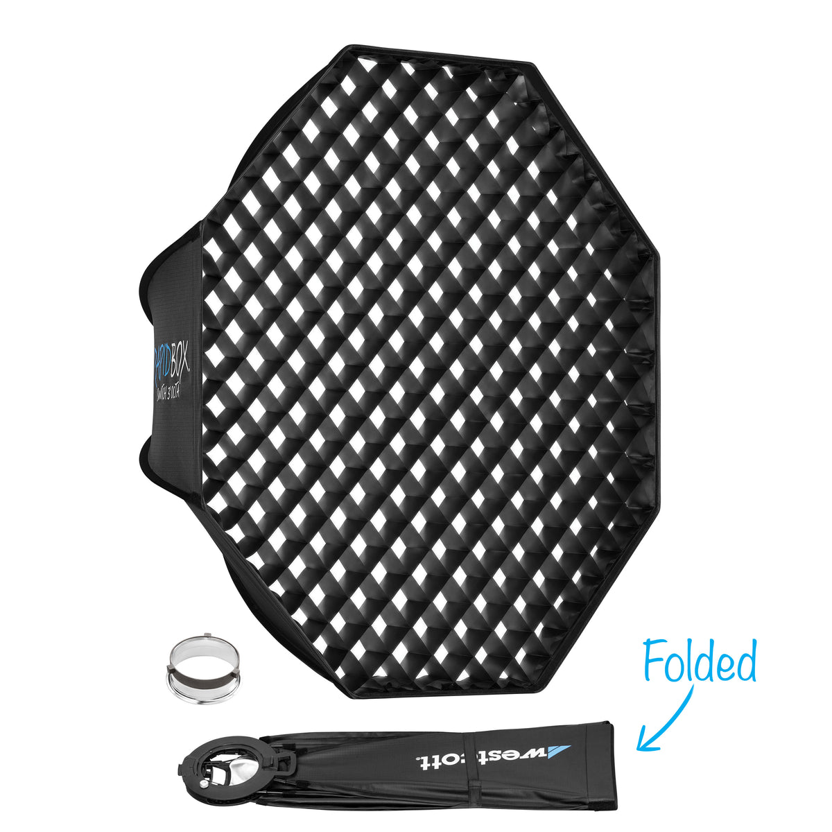 Rapid Box Switch 3' Octa Fold-Flat Softbox & Grid