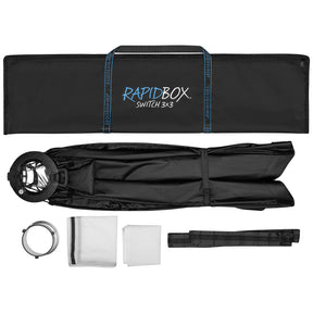 Rapid Box Switch 3x3 Fold-Flat Softbox & Grid