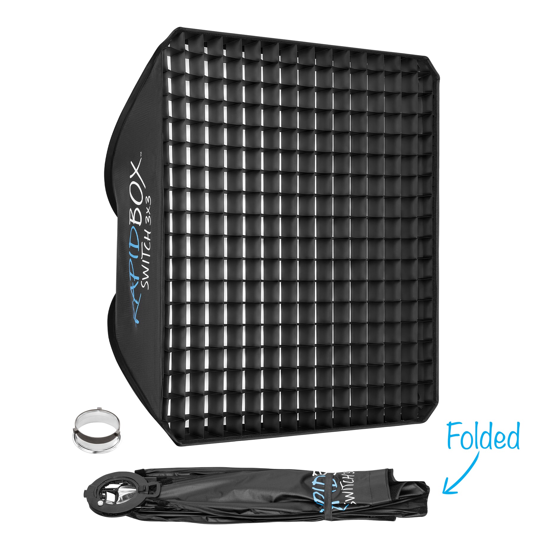 Rapid Box Switch 3x3 Fold-Flat Softbox & Grid