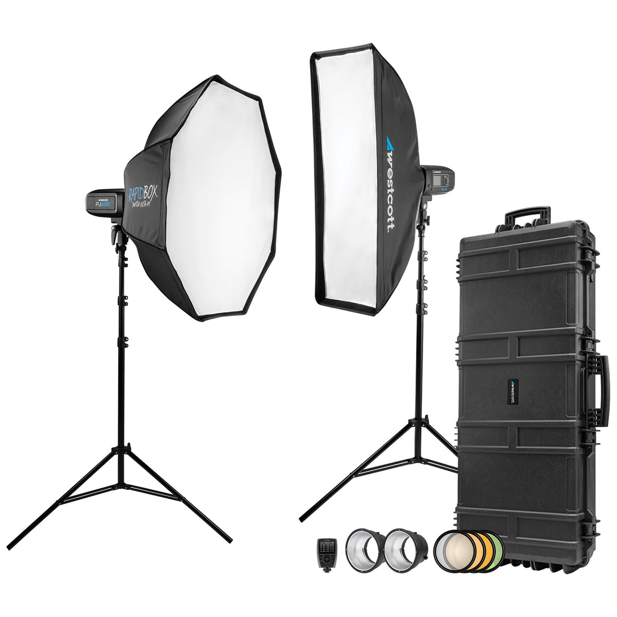 Original FJ400 Strobe 2-Light Location Hard Case Kit