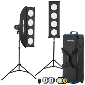 FJ400 Strobe 2-Light 1x3 Kit with Pro Light Mods and FJ-X3 M Universal Wireless Trigger