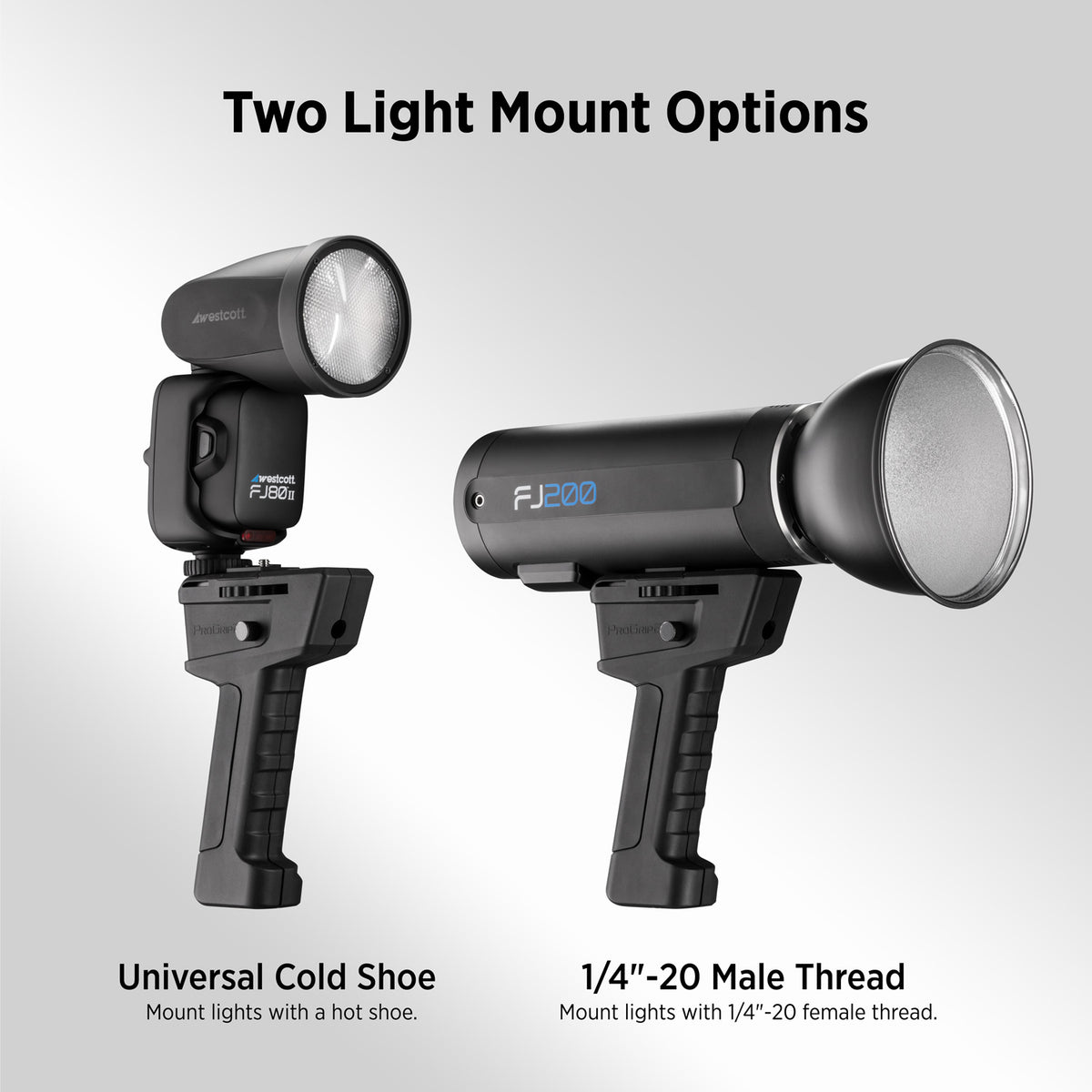 Flash Mount Grip ProGrip 2 Handheld Off-Camera Flash Mount