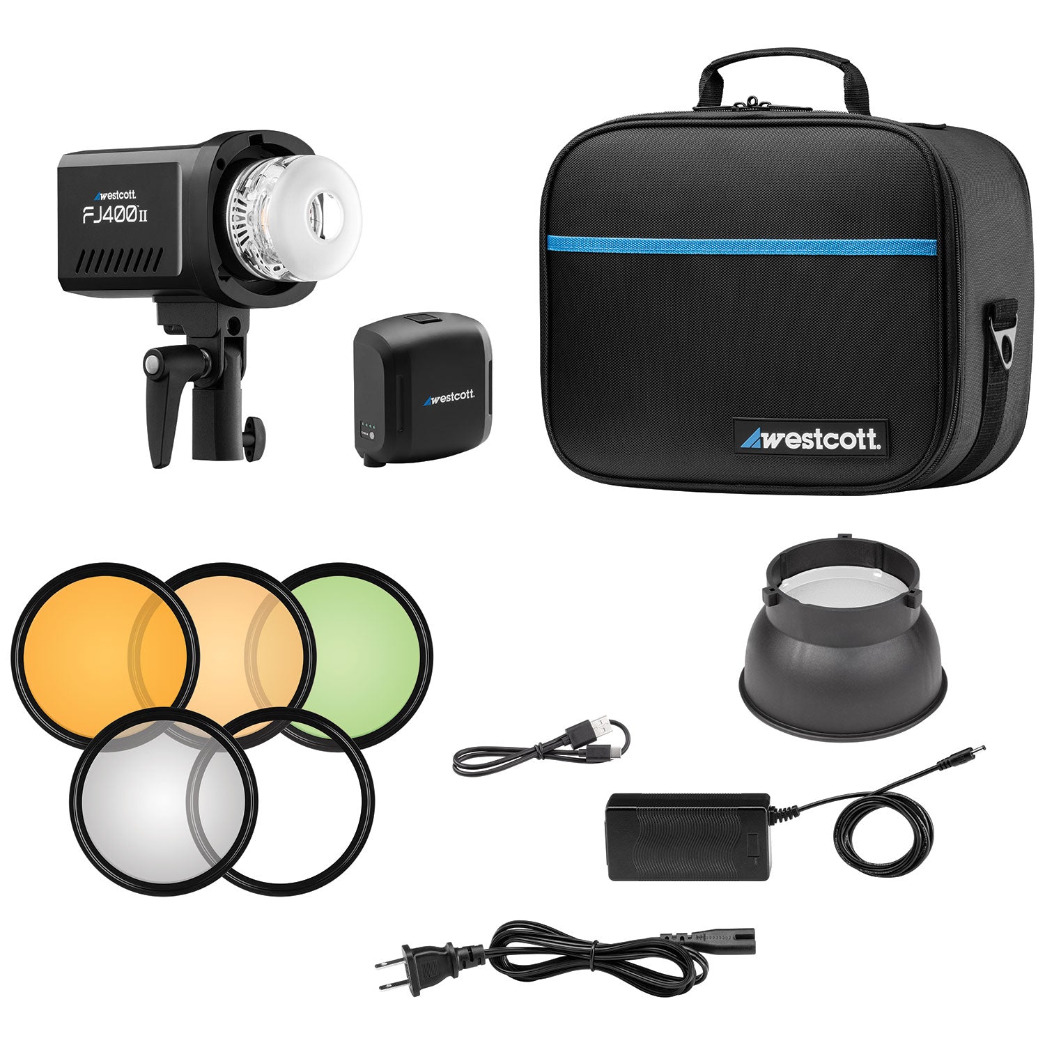 FJ400 II Touchscreen Strobe with FJ Pro AC/DC Battery (400Ws)