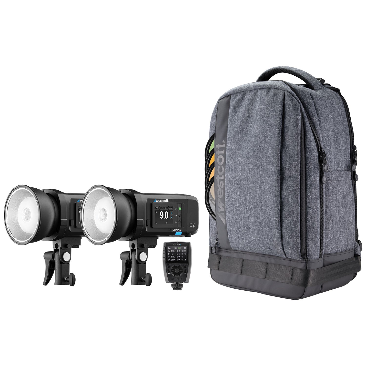 FJ400 II Strobe 2-Light Backpack Kit