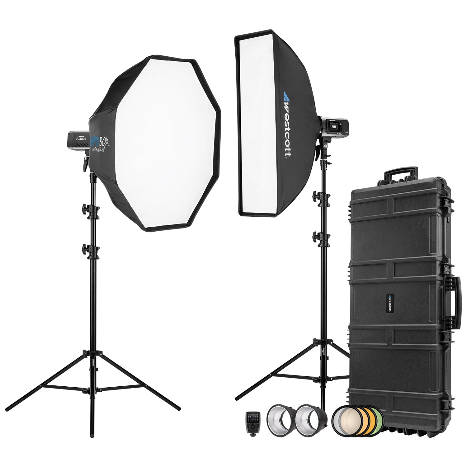 Fj700 Intuspan FJ400 II Strobe 2-Light Location Hard Case Kit