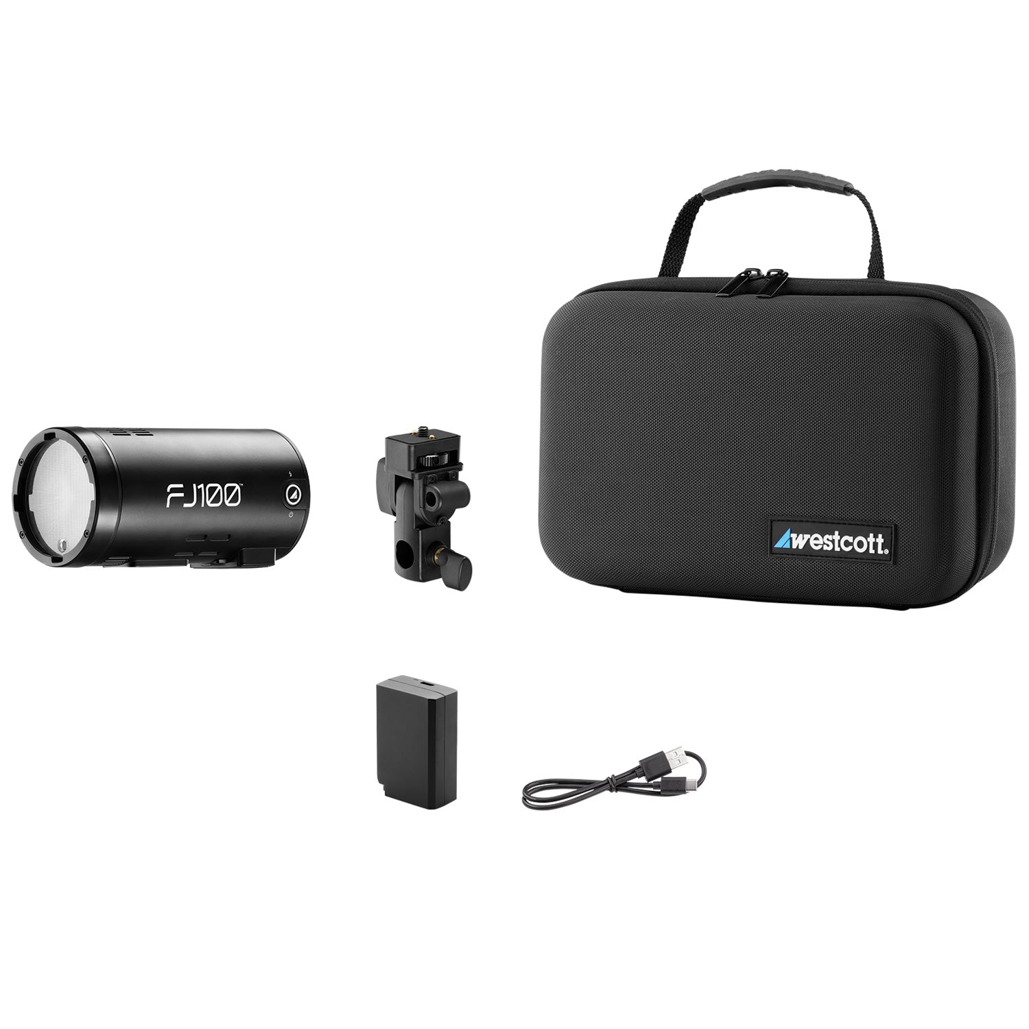 FJ100 Touchscreen Strobe with FJ Mini AC/DC Battery (100Ws)