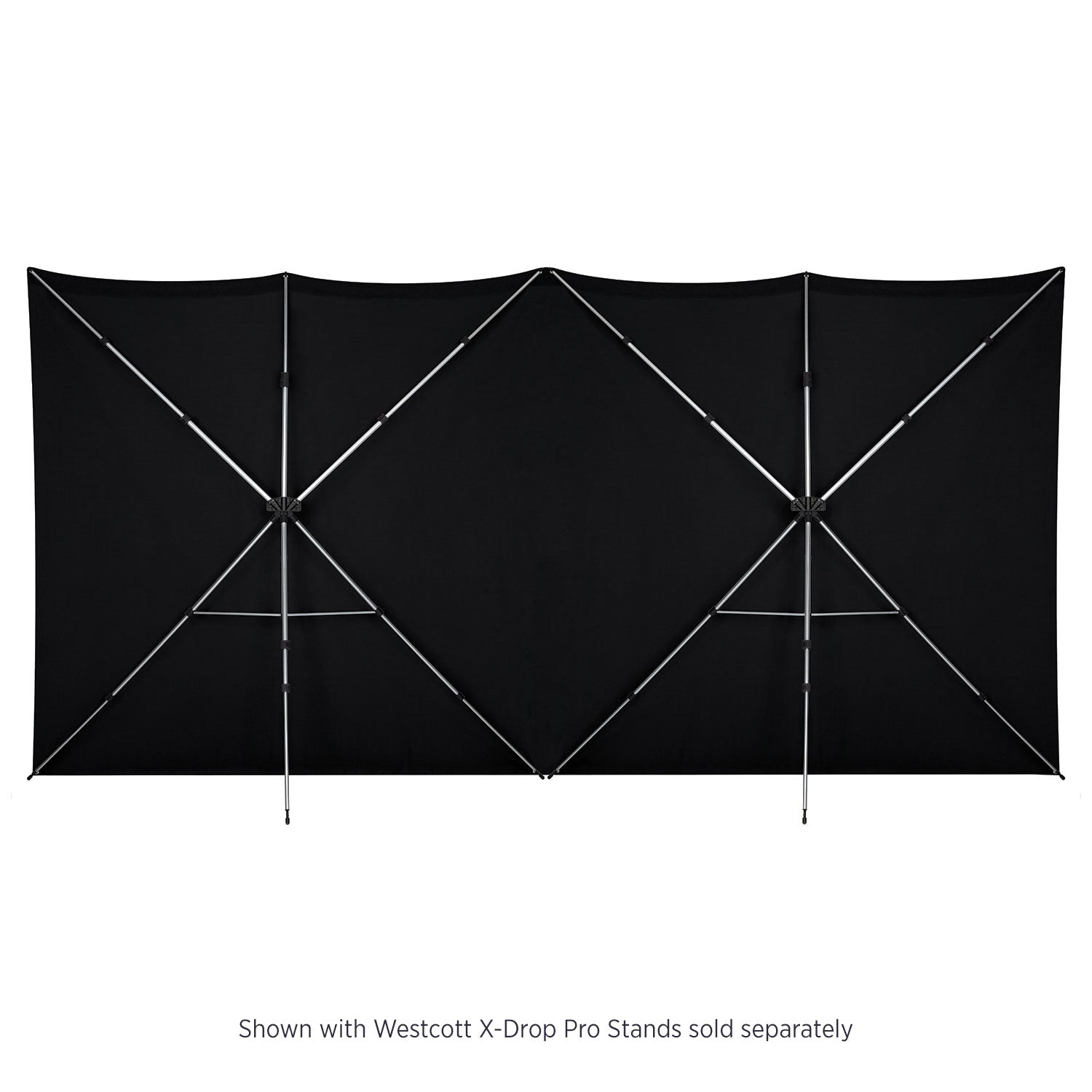X-Drop Pro Wrinkle-Resistant Backdrop - Rich Black (16' x 8')