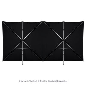 X-Drop Pro Wrinkle-Resistant Backdrop - Rich Black (16' x 8')