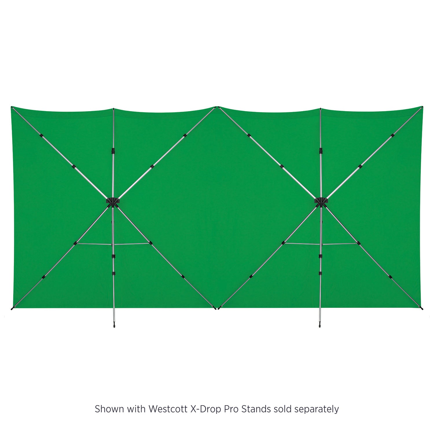 X-Drop Pro Wrinkle-Resistant Backdrop - Chroma-Key Green (16' x 8')
