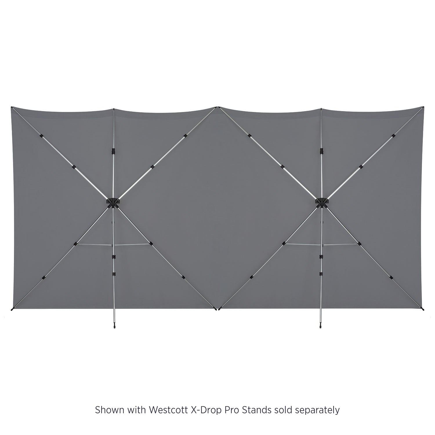 X-Drop Pro Wrinkle-Resistant Backdrop - Neutral Gray (16' x 16')